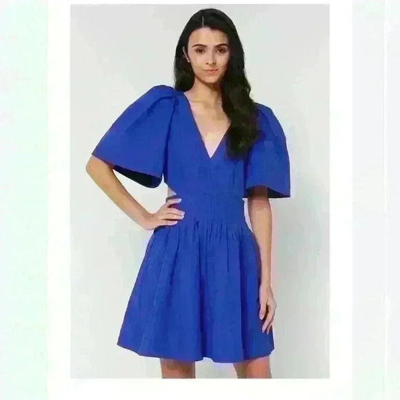 Banana Republic Cut out dress  Open-Back Mini Dress Blue size US 2 - Picture 2 of 16